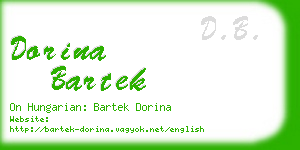 dorina bartek business card